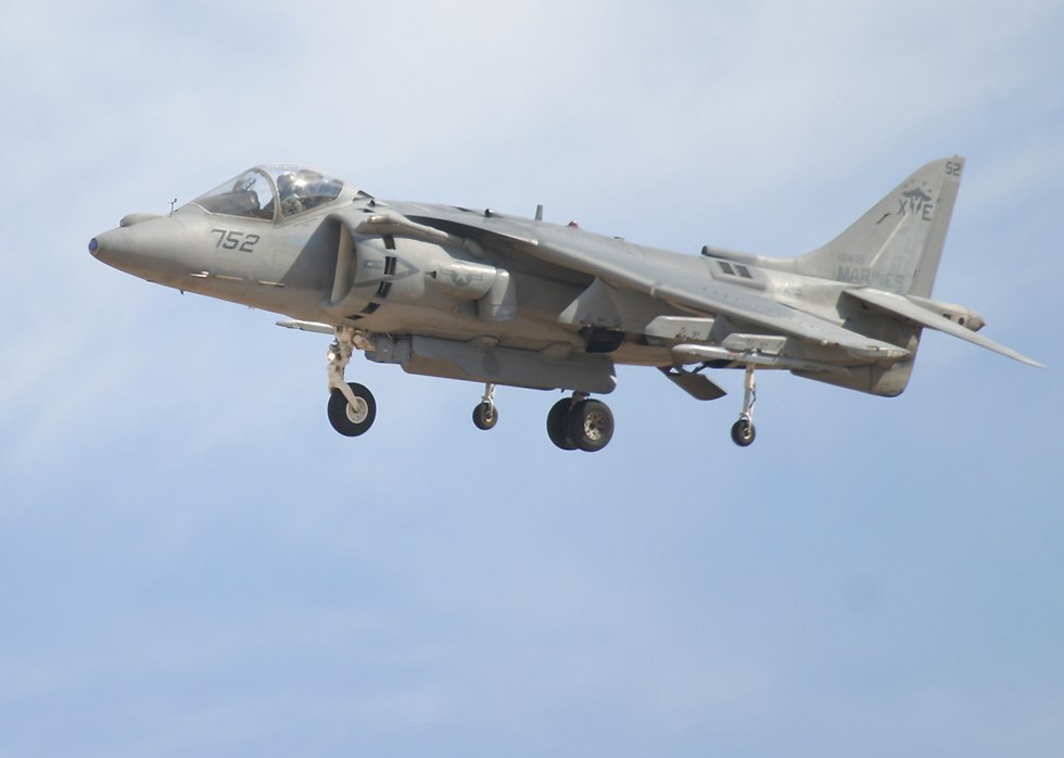 AV-8B Harrier vertical take-off and landing attack plane