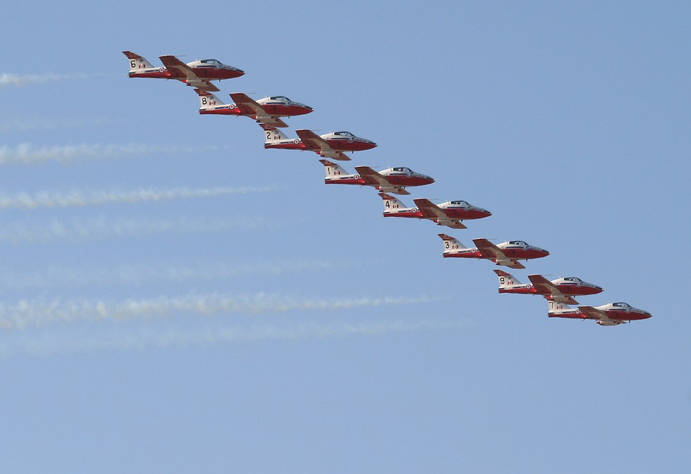 The Canadian Air Force Snowbirds jet display team