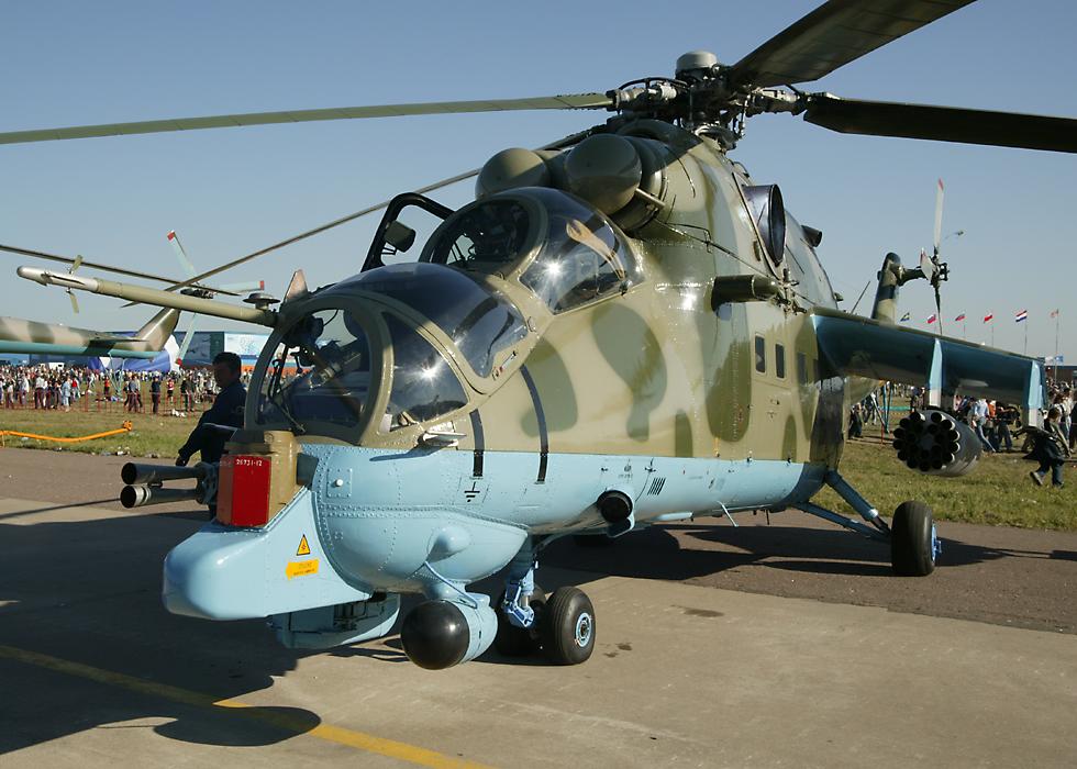  helicopter gunship manufactured by the Mil design bureau is the most 