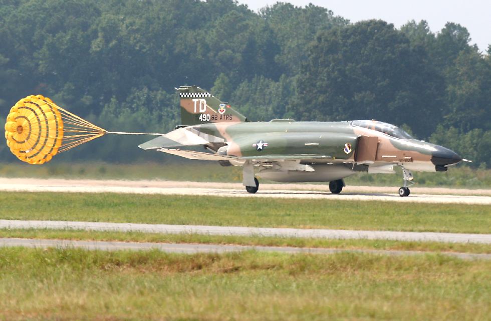 F-4 Phantom II with drogue parachute