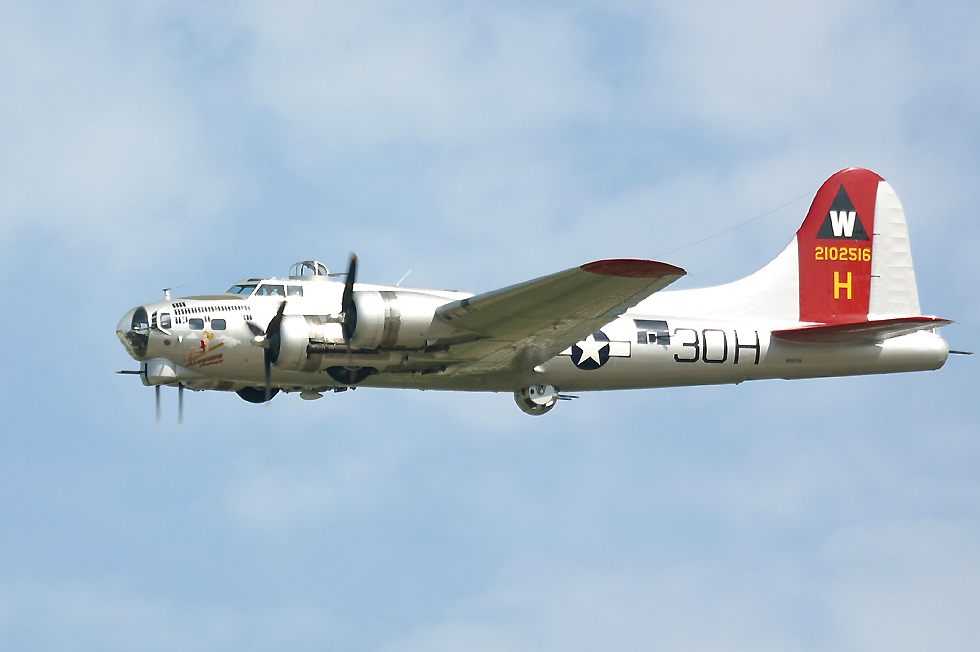 The B-17 Flying Fortress is the classic American bomber of world war two.