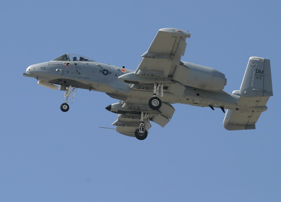 A-10 Thunderbolt II (warthog) with undercarriage and flaps extended