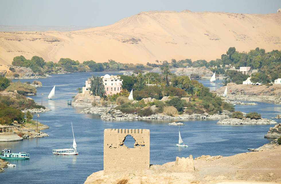 These are the famous Nile cataracts, which made navigation on the river