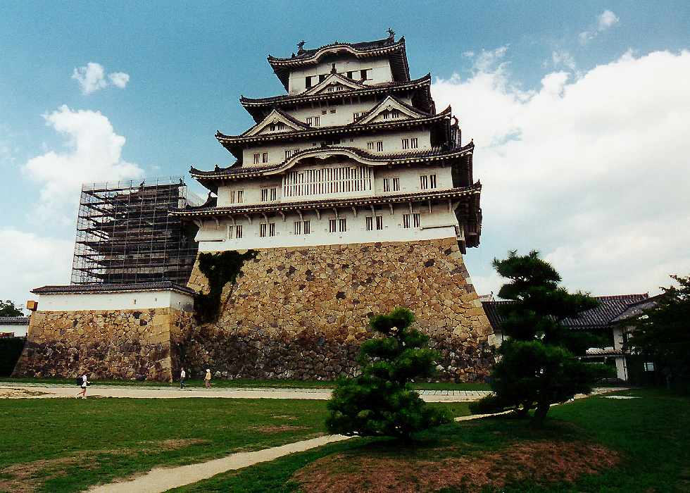 Himeji castle from the front apron