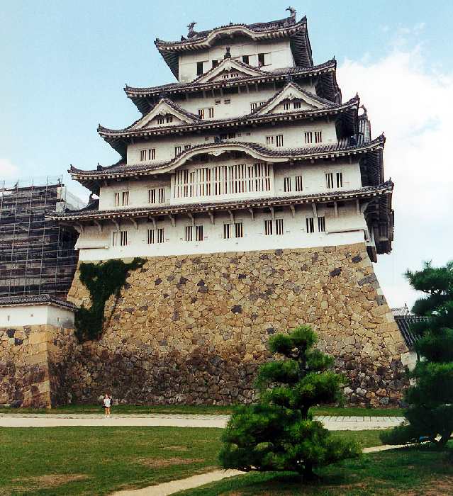 Himeji castle from front apron