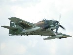 A1 Skyraider photographed at the Oshkosh airshow 2003 using a Canon 1Ds digital camera and Canon 100-400mm image stabilized lens set to 330mm  (1/500th second, f5.6, ISO 160)