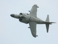 Sea Harrier photographed at Royal International Air Tattoo 2002 using a Canon D60 and Canon 100-400mm image stabilized lens set to 400mm  (1/500th second, f6.7, ISO 100)