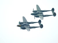 Glacier Girl and Porky II photographed at the Dayton airshow 2003 using a Canon 1Ds digital camera and Canon 100-400mm image stabilized lense