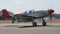 P-51C Mustang photographed at the 2010 McChord AFB airshow using a Canon 5D camera and Canon 100-400mm image stabilized lens set to 100mm  (1/250th second, f11, ISO 200)