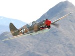 the Palm Springs Air Museum P-40 photographed in March of 2005 using a Canon 10D digital camera and Canon 100-400mm image stabilized lens set to 285mm  (1/350th second, f6.7, ISO 200)