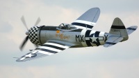 P47 Thunderbolt photographed at Duxford Flying Legends airshow 2002 using a Canon D60 and 100-400mm lens