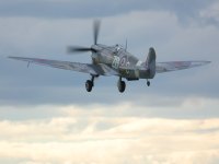 Battle of Britain Memorial Flight Mk V spitfire photographed at the Royal International Air Tattoo 2002 using a Canon D60 camera and Canon 100-400mm lens
