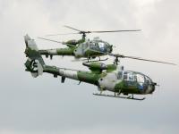 British army Gazelle helicopters photographed at RIAT 2002 using a Canon D60 camera and Canon 100-400mm lens