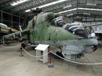 Mi24 Hind helicopter photographed at the Imperial War Museum at Duxford in July of 2002 using a Canon D60 digital camera and Sigma 15-30mm lens