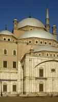 mosque of Mohammed Ali in the Cairo Citadel photographed in January of 2004 using a Canon 1Ds digital camera and Sigma 15-30mm lens set to 23mm  (1/90th second, f22, ISO 125)