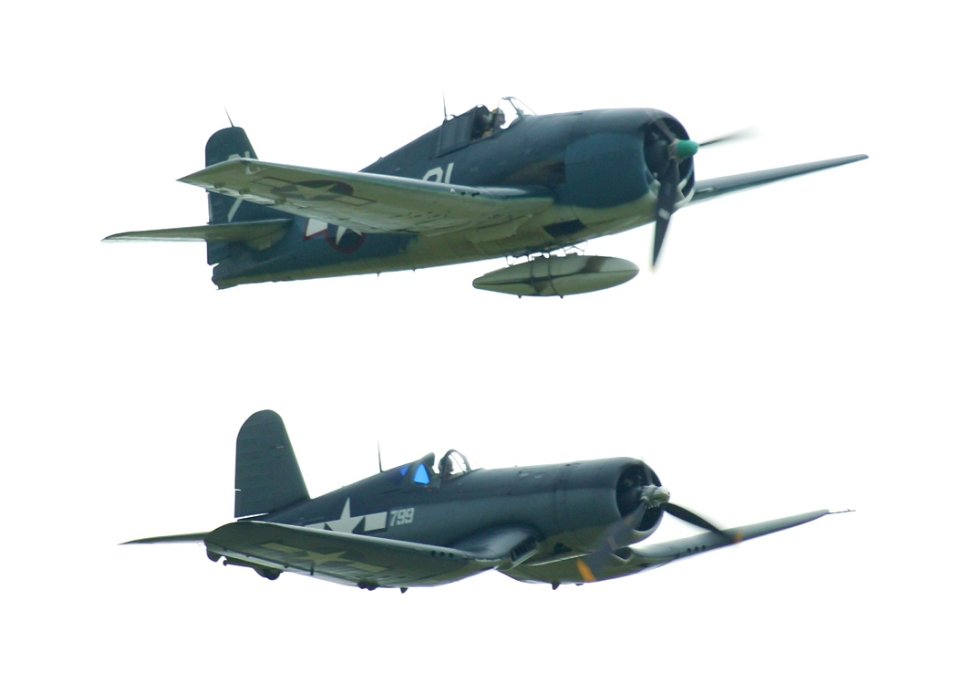 F6F Hellcat and F4U Corsair