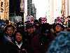 revellers wearing British Union Jack hats